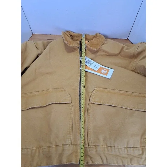 Timberland Strafford Washed Canvas XL Jacket in the wheat color